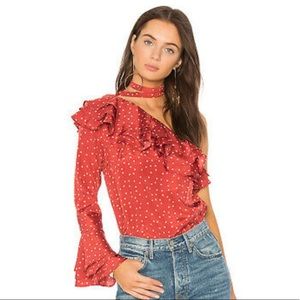 LOVERS + FRIENDS Stars OneShoulder Bell Sleeve Top
